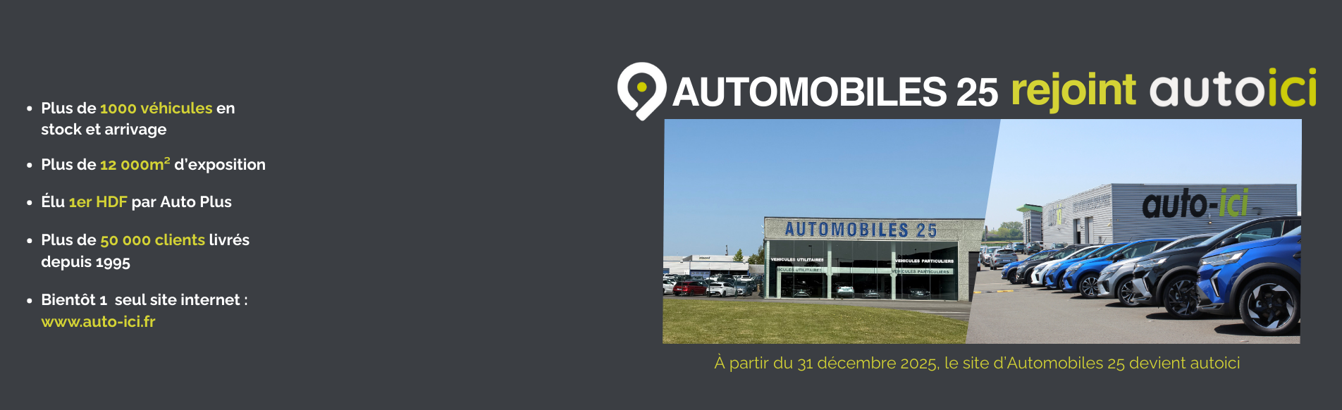 Slide 1 du site de Automobiles 25